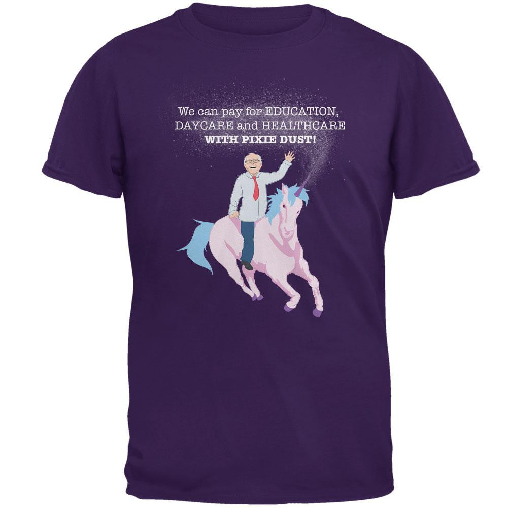 Election Bernie Sanders Pixie Dust Purple Adult T-Shirt Men's T-Shirts Old Glory 2XL Purple