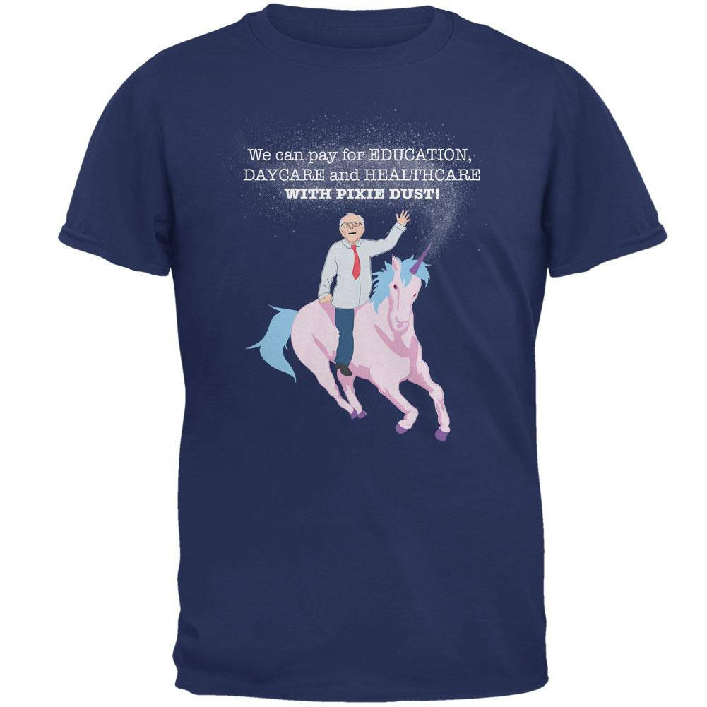 Election Bernie Sanders Pixie Dust Metro Blue Adult T-Shirt Men's T-Shirts Old Glory 2XL Blue