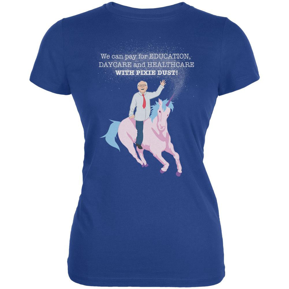 Election Bernie Sanders Pixie Dust Royal Juniors Soft T-Shirt Juniors T-Shirts Old Glory 2XL Blue