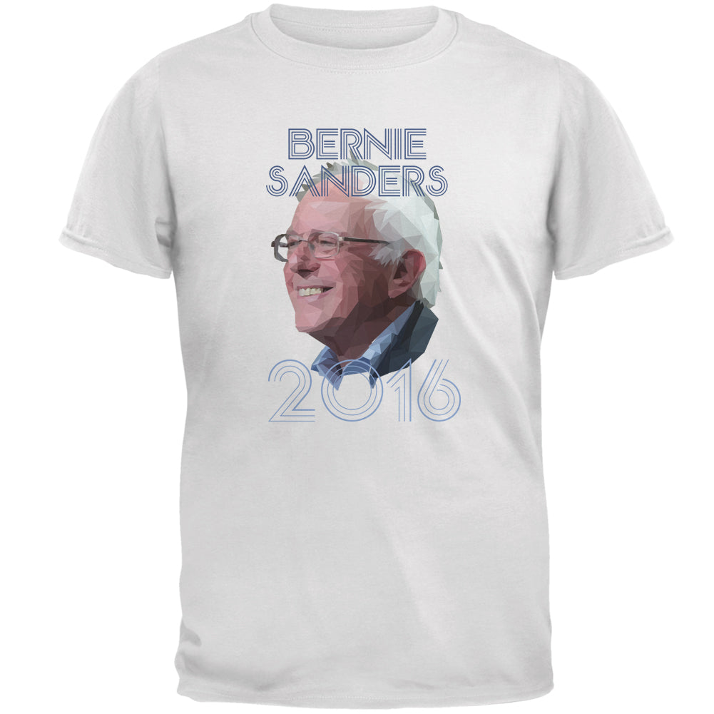 Election 2016 Bernie Sanders Vector White Adult T-Shirt Men's T-Shirts Old Glory 2XL White