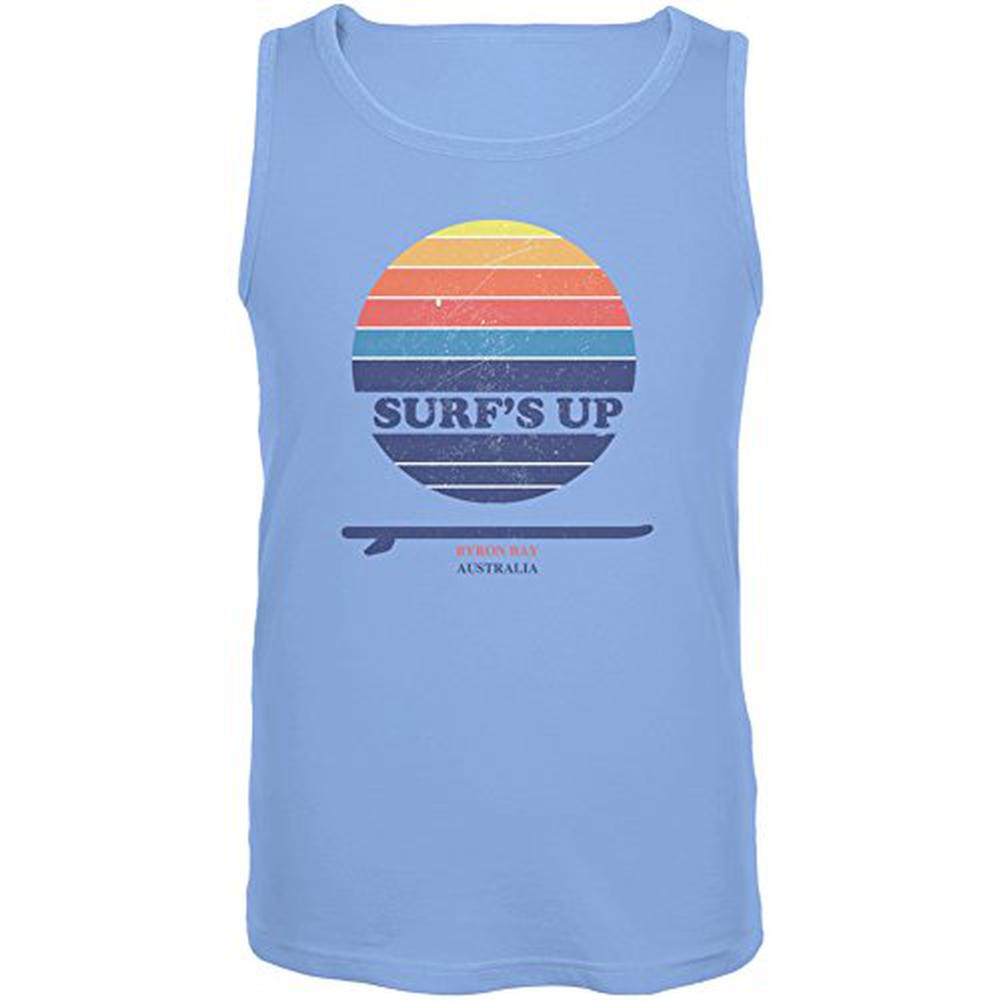 Surf's Up Byron Bay Australia Carolina Blue Adult Tank Top Men's Tank Tops Old Glory 2XL Blue