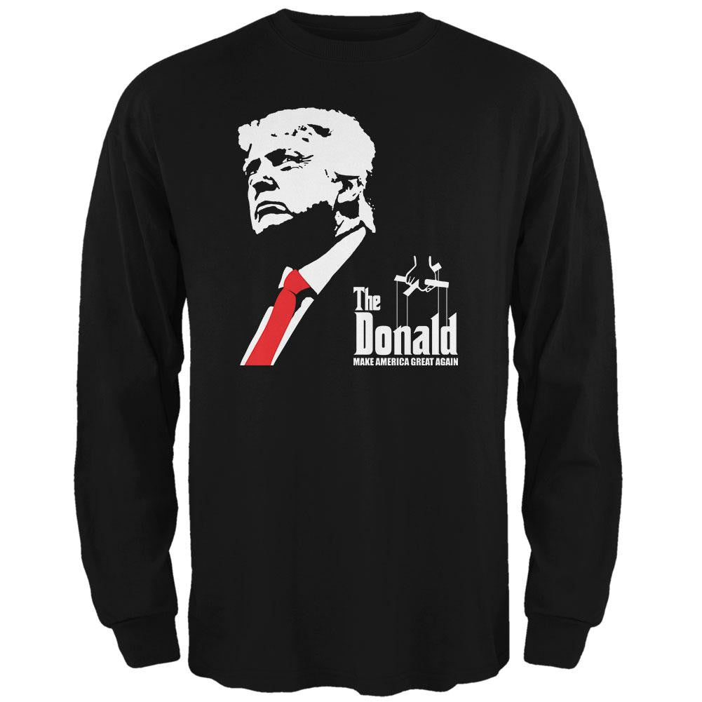 Election 2016 Donald Trump THE Donald Black Adult Long Sleeve T-Shirt Men's T-Shirts Old Glory 2XL Black