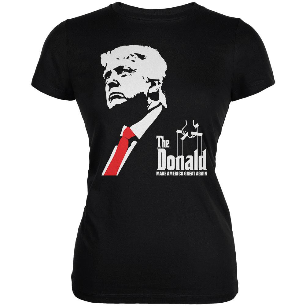 Election 2016 Donald Trump THE Donald Black Juniors Soft T-Shirt Juniors T-Shirts Old Glory 2XL Black