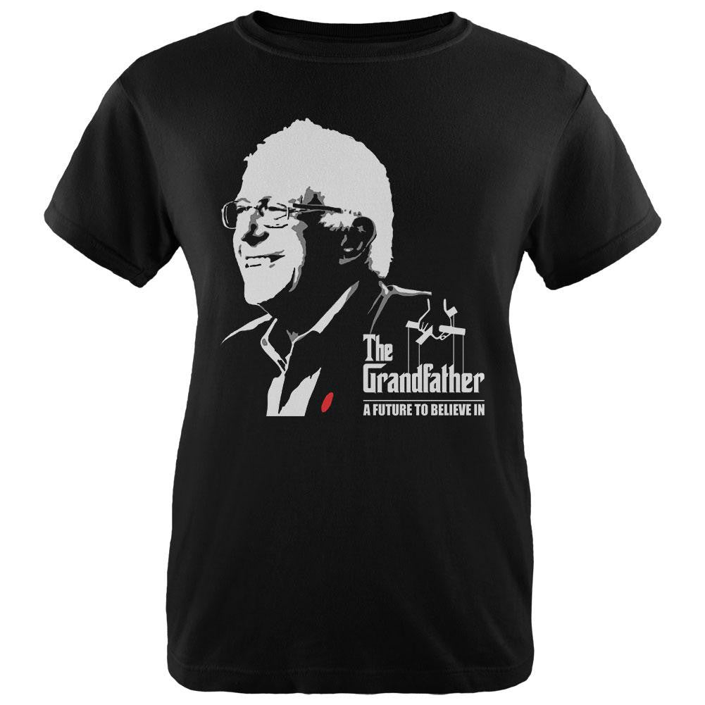 Election 2016 Bernie Sanders The Grandfather Black Womens T-Shirt Women's T-Shirts Old Glory LG Black