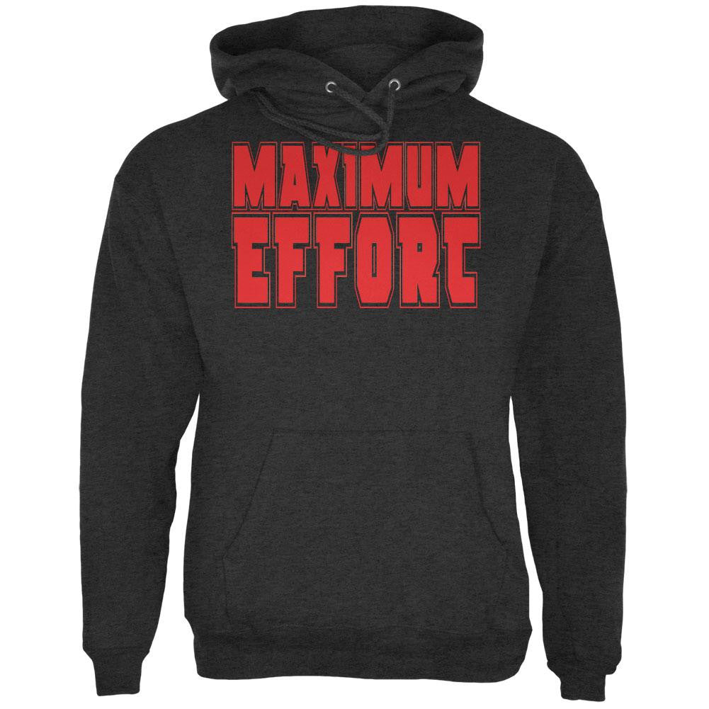 Maximum Effort Charcoal Heather Adult Hoodie Men's Hoodies Old Glory SM Grey