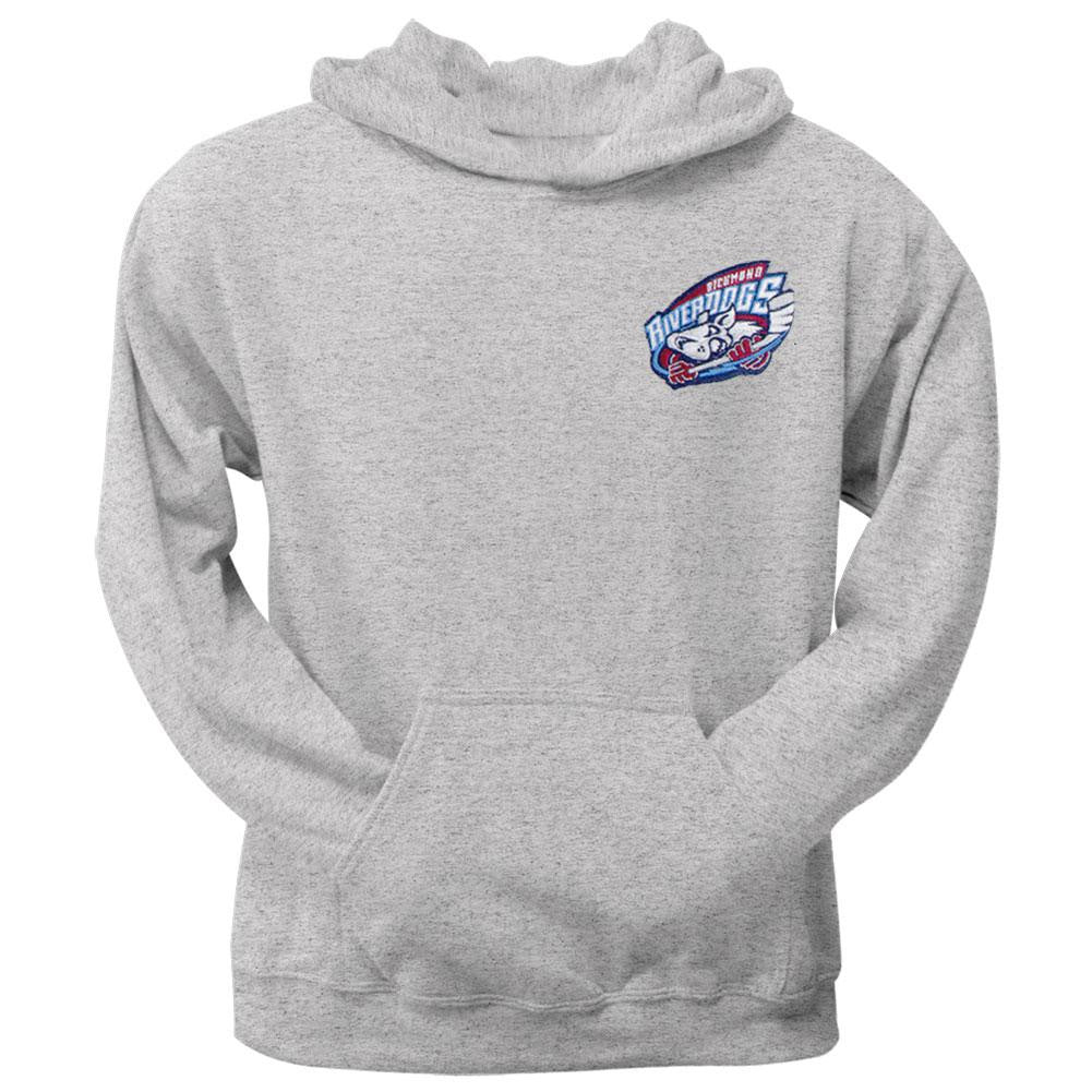Richmond Riverdogs - Embroidered Crest Logo Adult Hoodie Men's Hoodies Richmond Riverdogs
