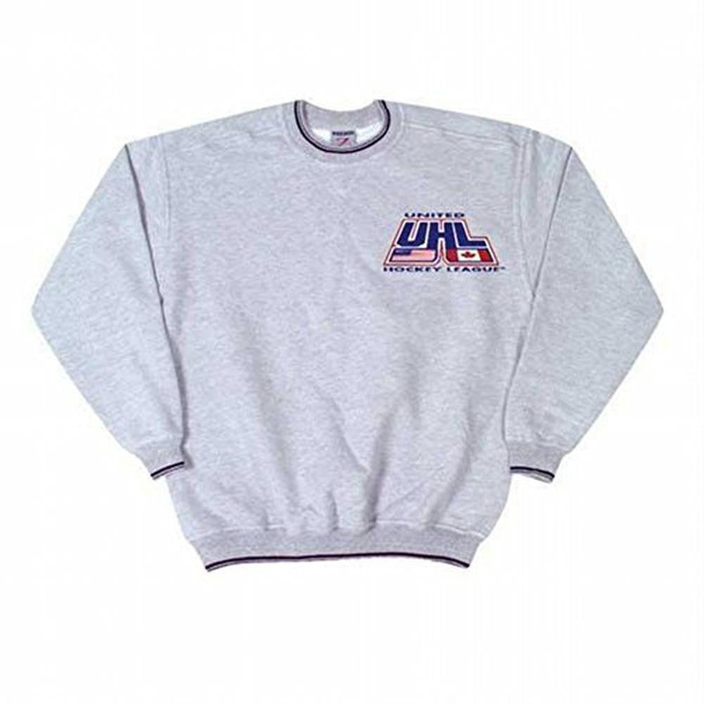 UHL Logo Trim Sweatshirt - Heather Men's Sweatshirts Old Glory LG Grey