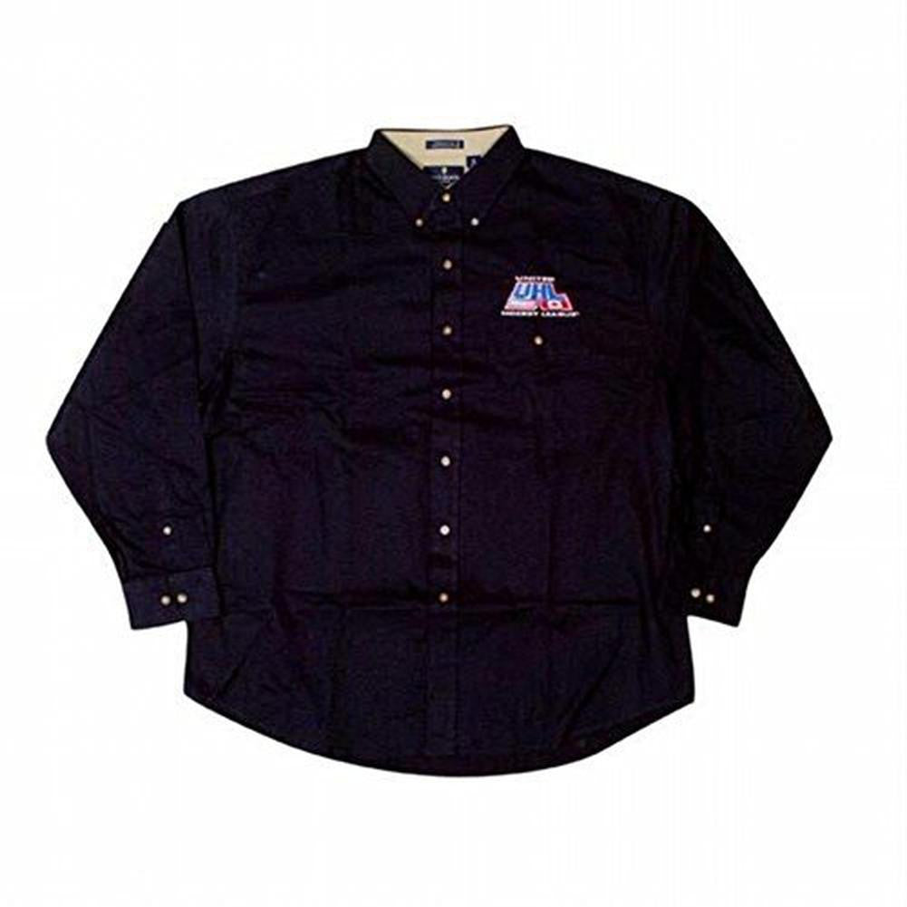 UHL - Embroidered Logo Oxford Long Sleeve Men's Dress Shirts UHL 2XL Blue