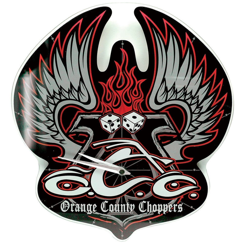OCC - Diecut Shield - Glass Clock Clocks Old Glory