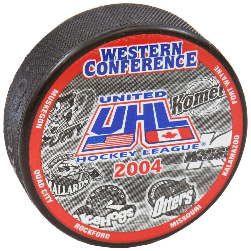 UHL 2004 Western Conference Puck Misc. Gear Old Glory