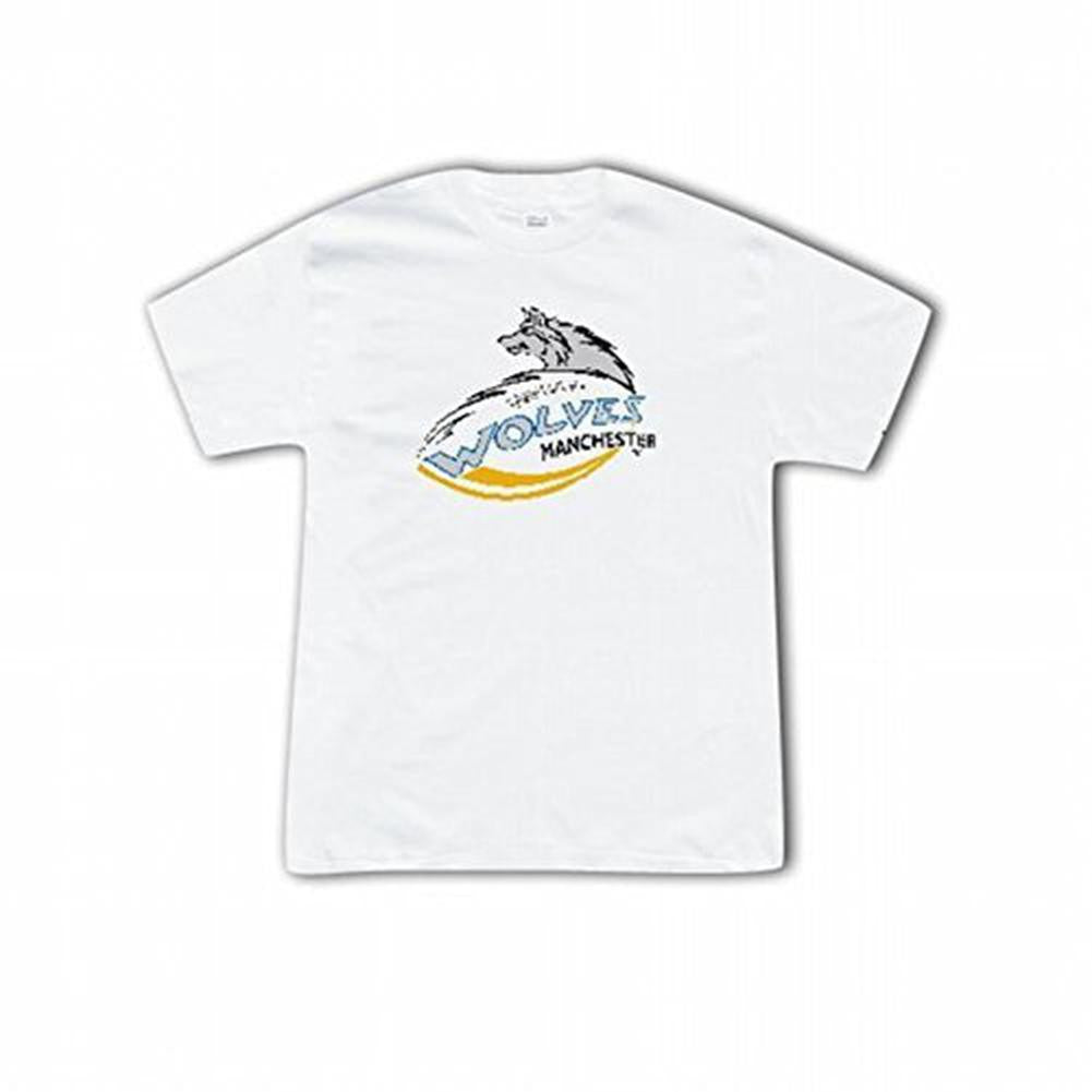 Manchester Wolves - Logo White Youth T-Shirt Youth T-Shirts Manchester Wolves LG White
