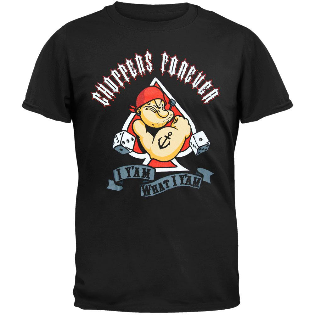 Popeye - Choppers Forever T-Shirt Men's T-Shirts Popeye MD Black
