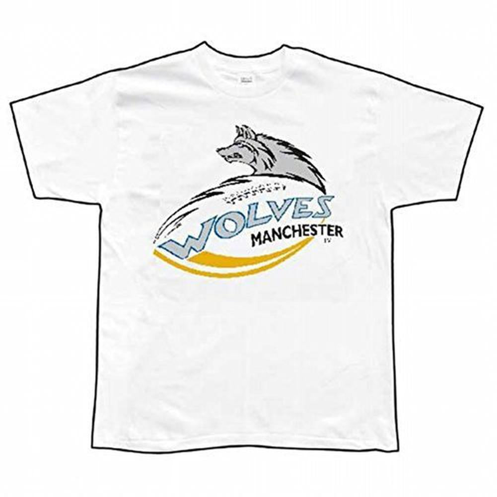 Manchester Wolves - Logo White T-Shirt Men's T-Shirts Manchester Wolves 2XL White