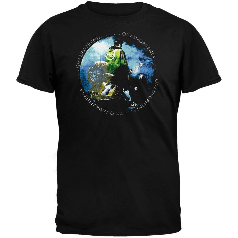 The Who - Circle Quadrophenia Logo Black Adult T-Shirt Men's T-Shirts The Who SM Black