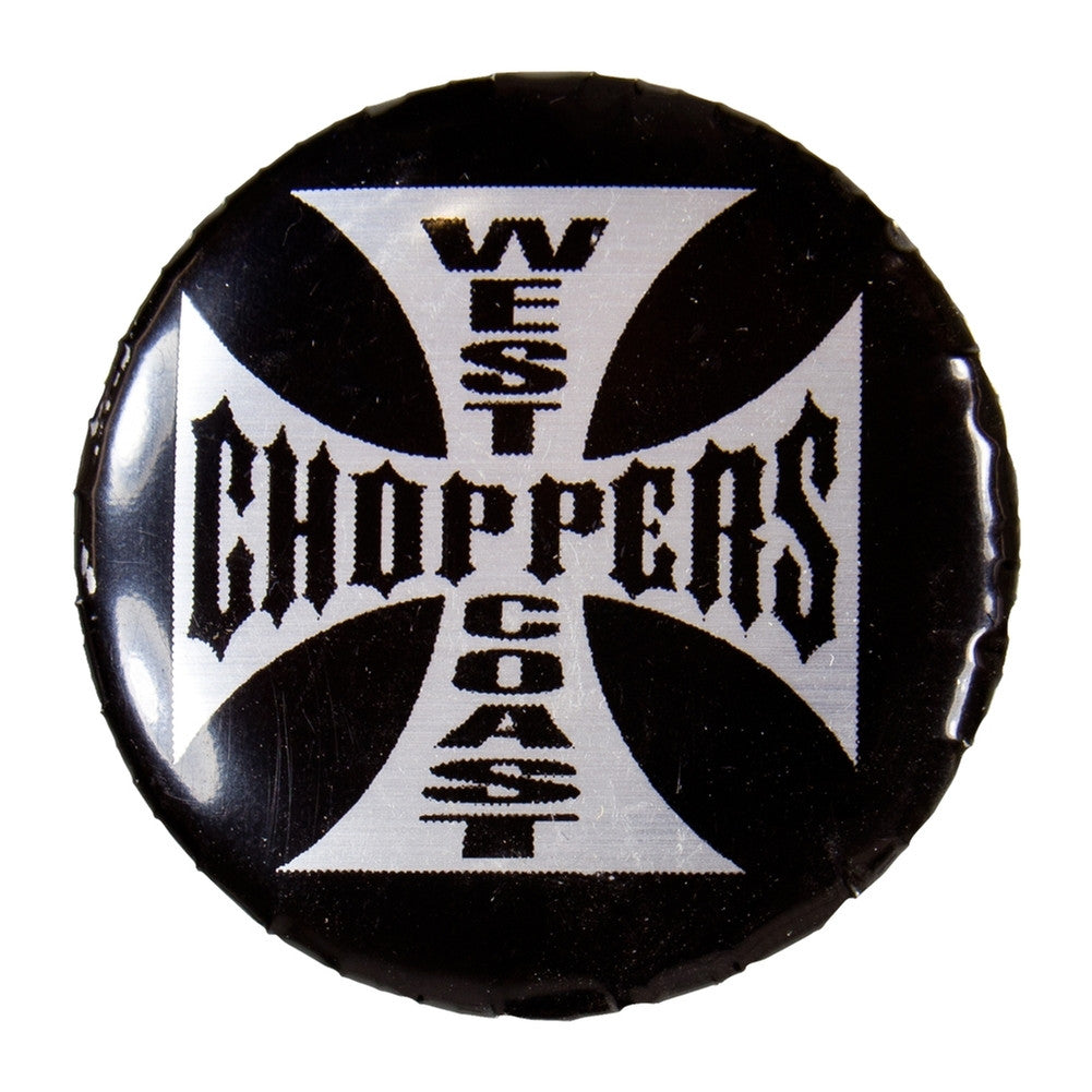 West Coast Choppers - White Cross Button Buttons Old Glory