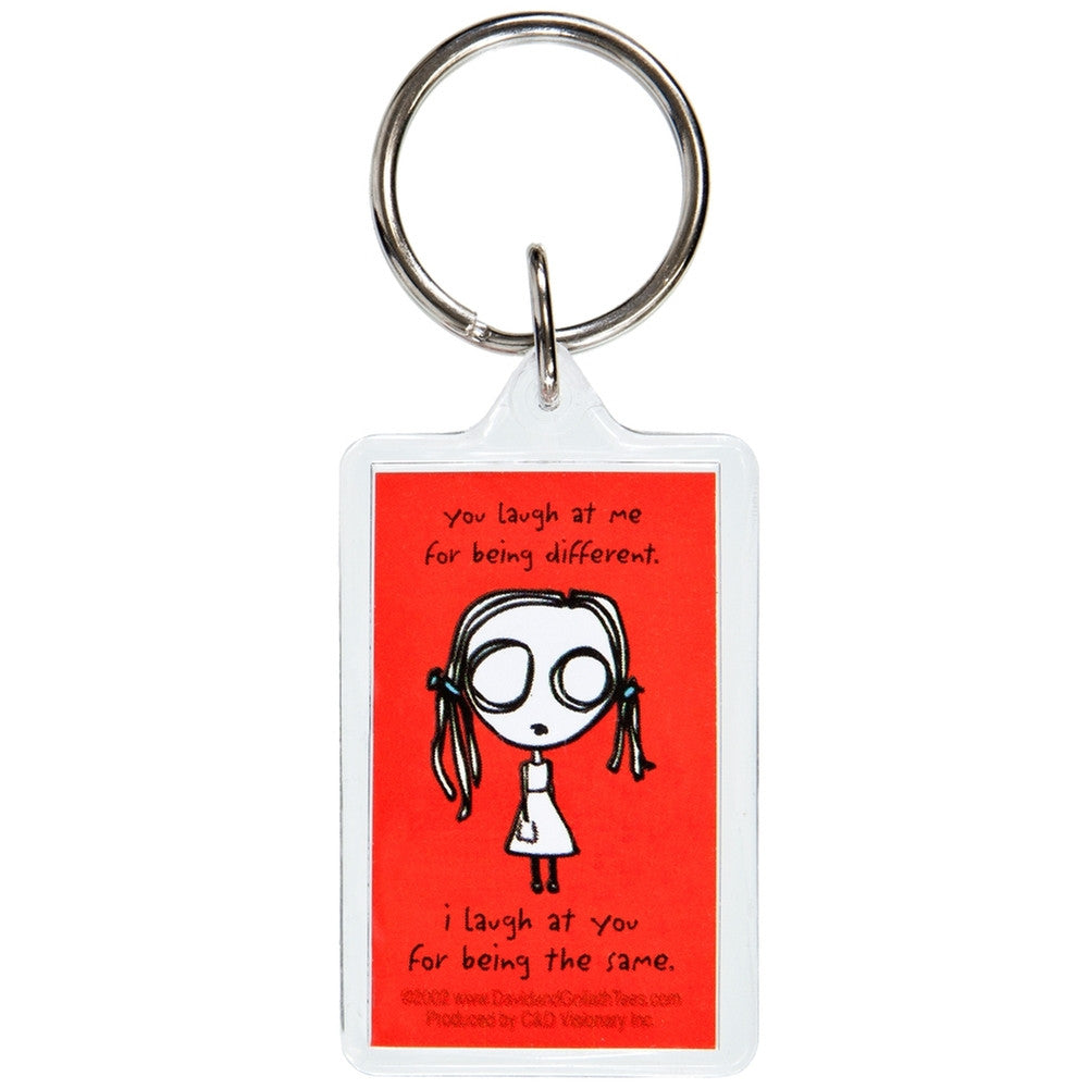 David & Goliath - Eve L Laugh Keychain Keychains Old Glory