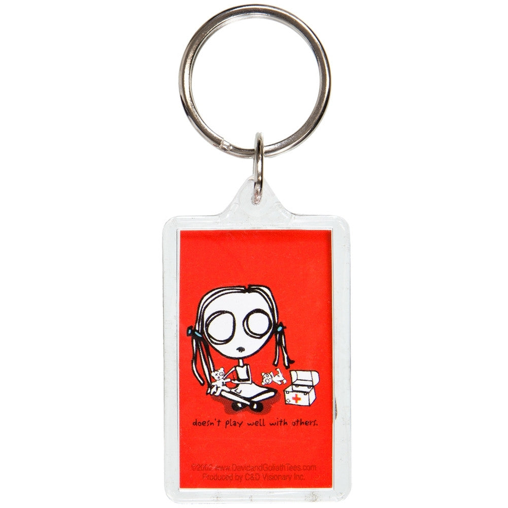 David & Goliath - Eve L Play Keychain Keychains Old Glory