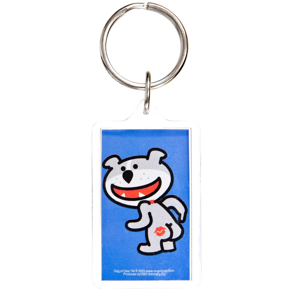 Dog Of Glee - Kiss My Butt Keychain Keychains Old Glory OS Blue
