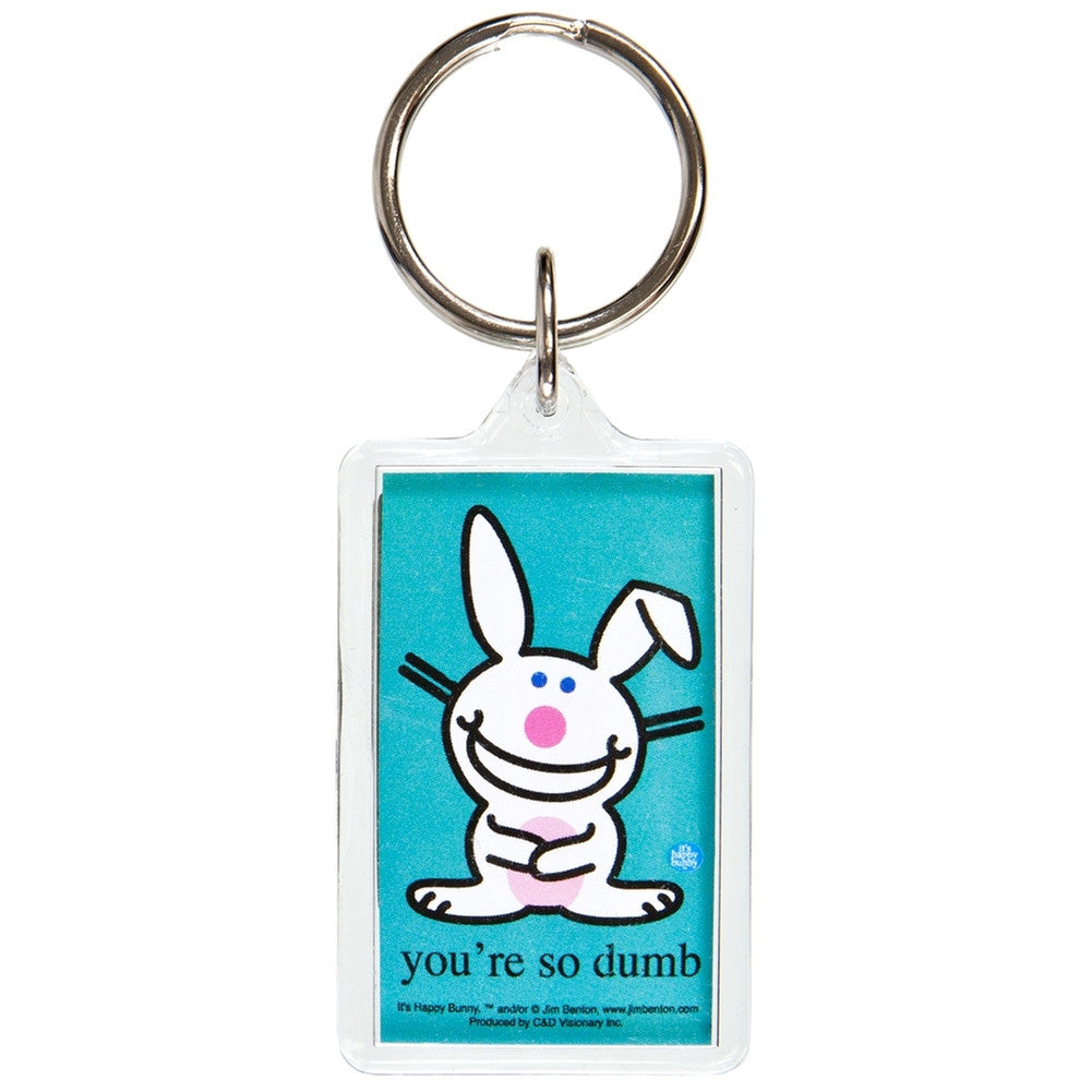 Happy Bunny - Dumb Keychain Keychains Old Glory