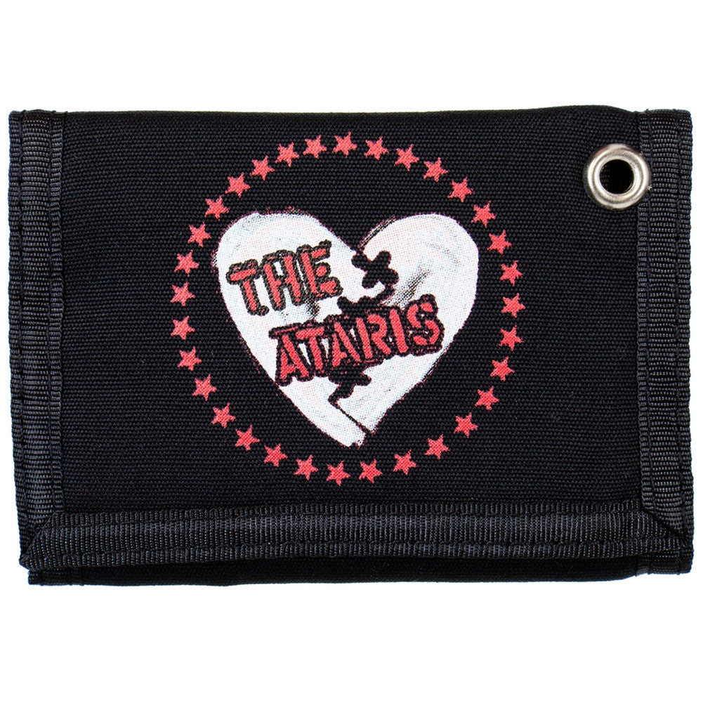 Ataris - Skull & Heart Nylon Tri-Fold Wallet Wallets Old Glory OS Black