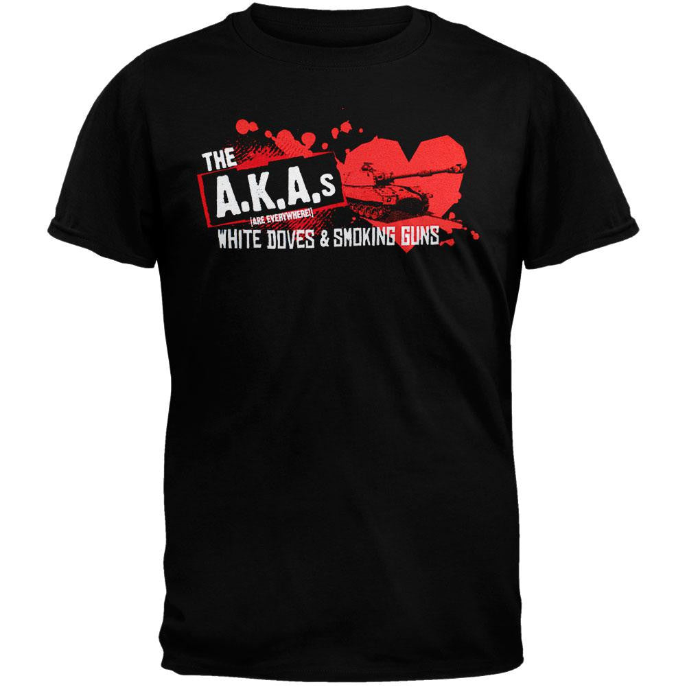 Aka's - Splatter Heart T-Shirt Men's T-Shirts A.K.A.s LG Black