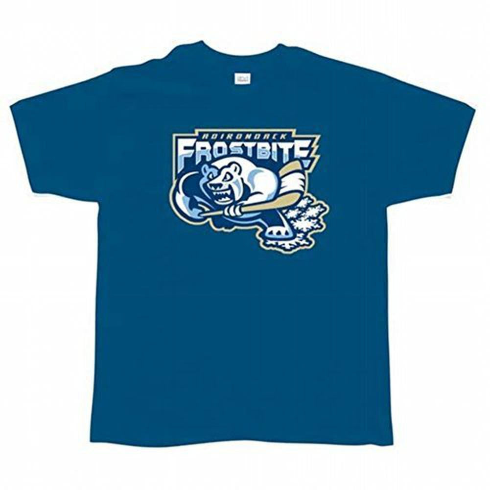 Adirondack Frostbite - Logo Adult T-Shirt Men's T-Shirts Adirondack Frostbite XL Blue