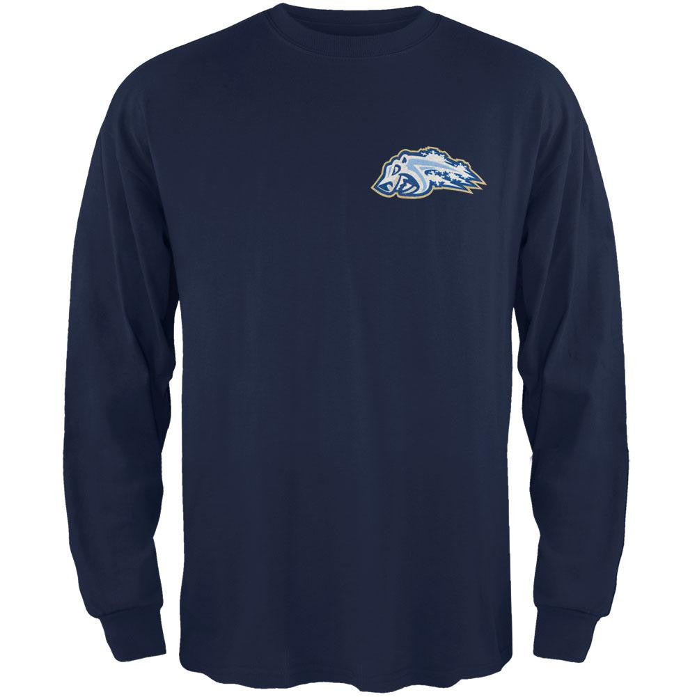 Adirondack Frostbite - Dual Logo Navy Youth Long Sleeve T-Shirt Youth Long Sleeves Adirondack Frostbite LG Dark Blue
