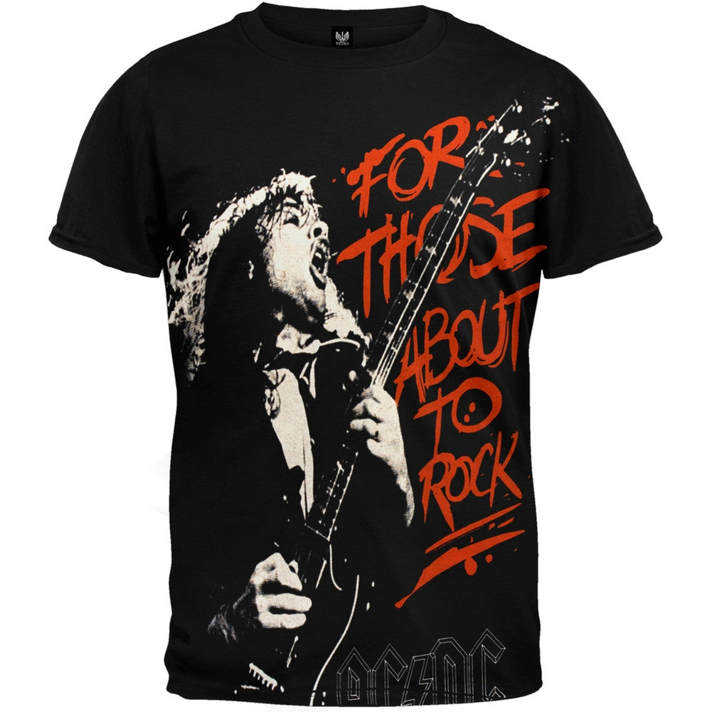 AC/DC - For Those About To Rock Angus T-Shirt Men's T-Shirts AC/DC MD Black