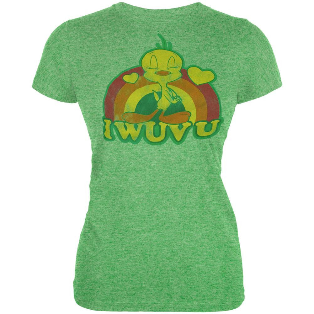 Looney Tunes - I Wuv You Juniors T-Shirt Juniors T-Shirts Looney Tunes SM Green