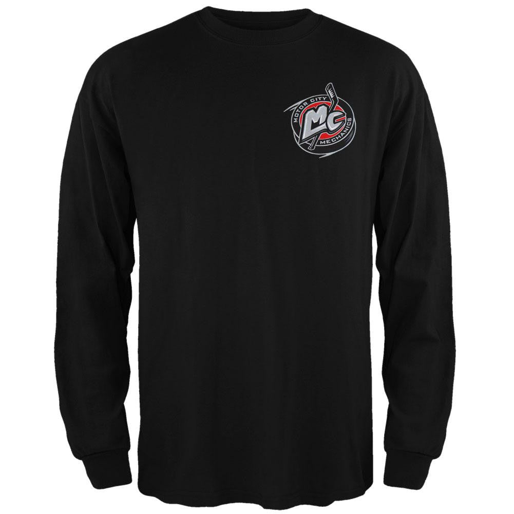 Motor City Mechanics - Dual Logo Black Long Sleeve T-Shirt Men's Long Sleeves Motor City Mechanics LG Black