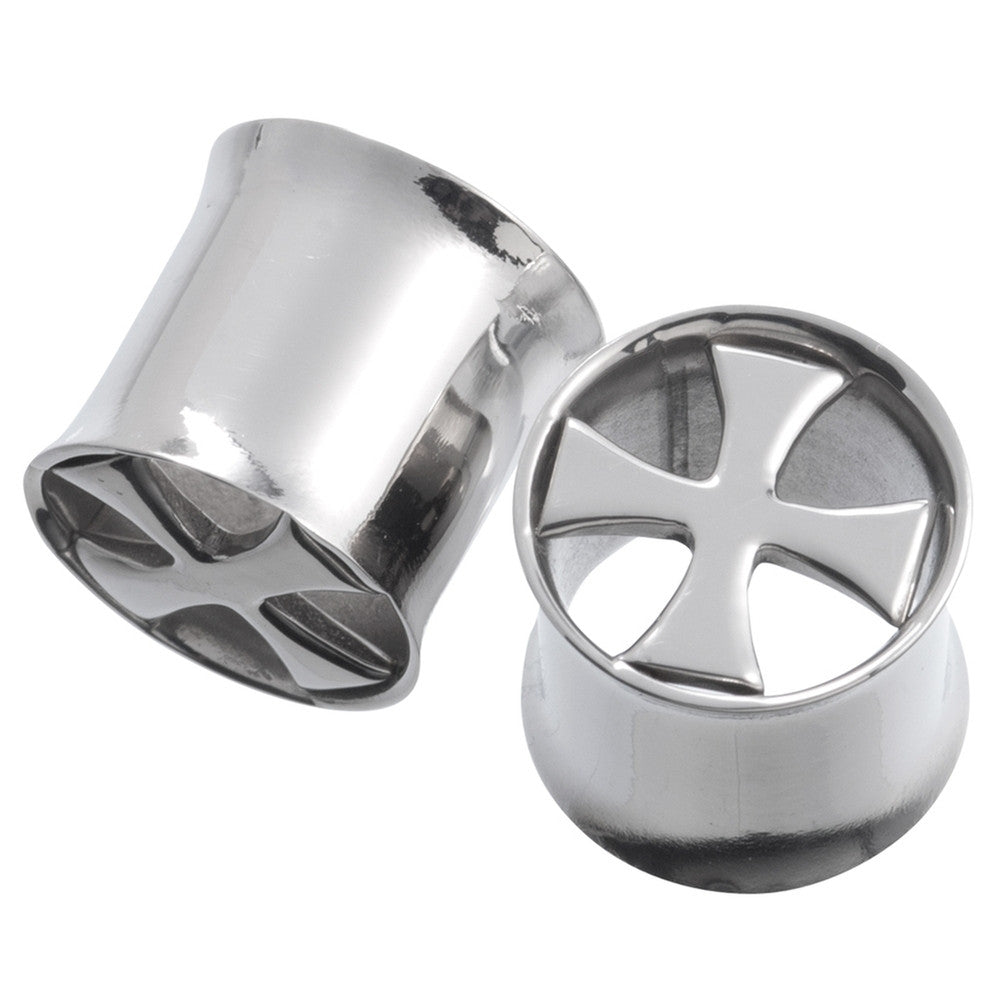 7/16 316L Steel Iron Cross Casted Plugs Plugs Old Glory