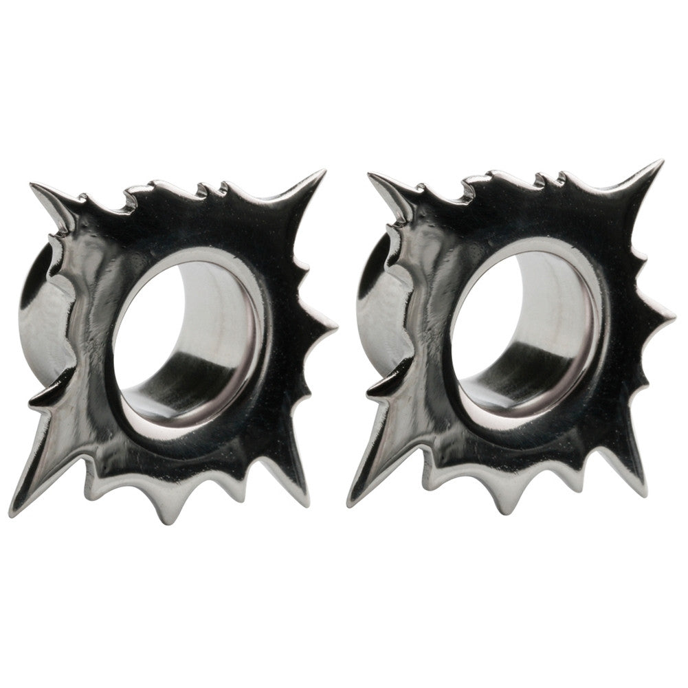 2G 316L Steel Circle Flames Casted Plugs Plugs Old Glory