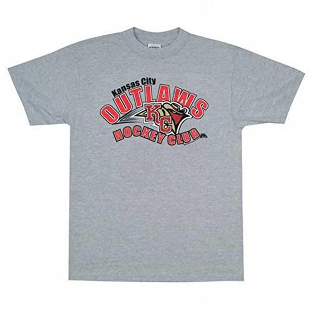 Kansas City Outlaws - Hockey Club Grey Youth T-Shirt Youth T-Shirts Kansas City Outlaws