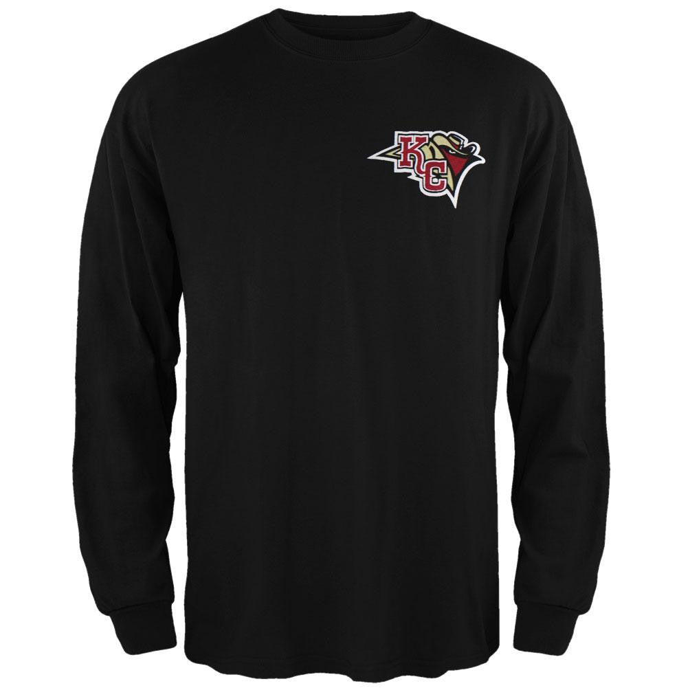 Kansas City Outlaws - Dual Logo Black Long Sleeve T-Shirt Men's Long Sleeves Kansas City Outlaws 2XL Black