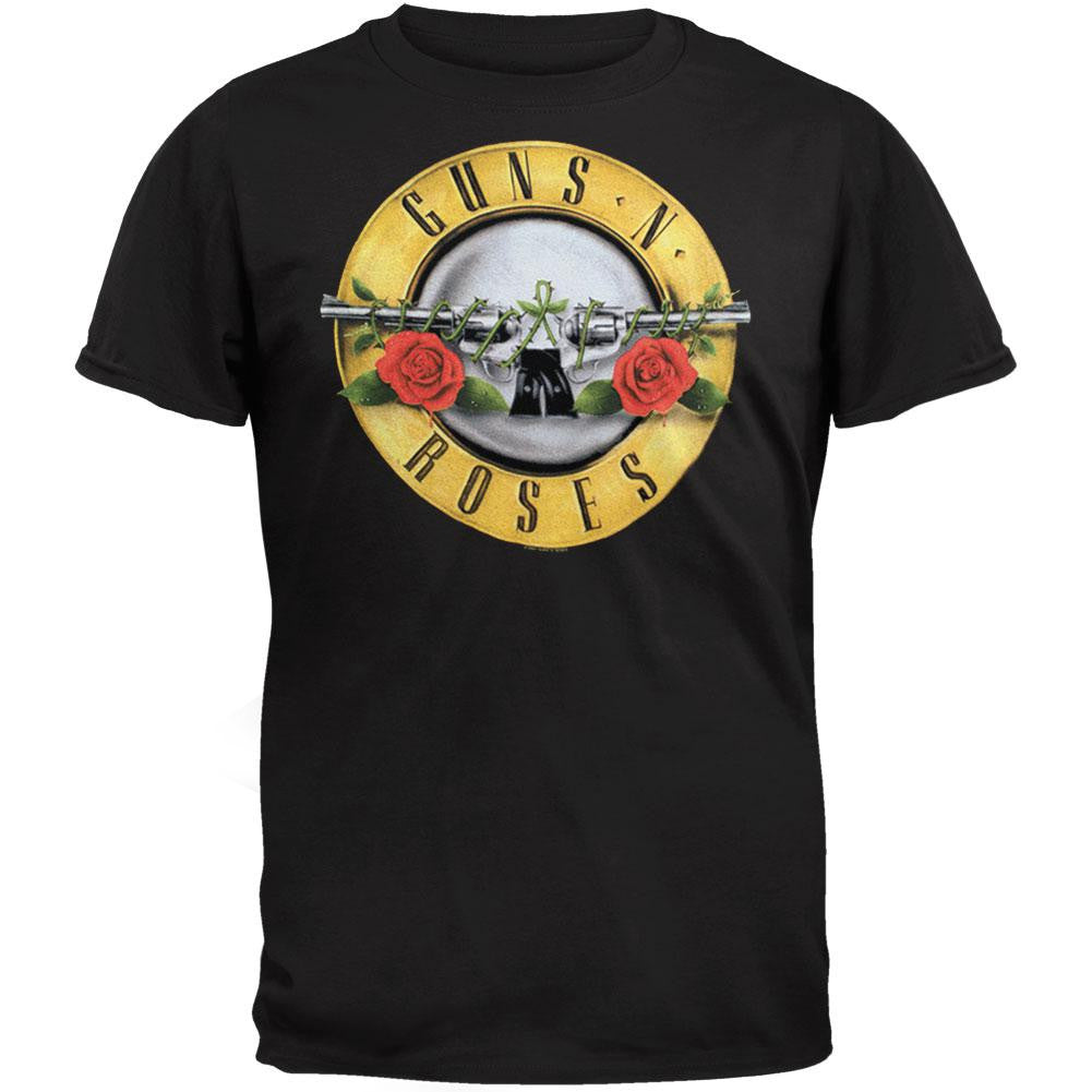 Guns n Roses - Bullet Logo T-Shirt Men's T-Shirts Guns N' Roses SM Black