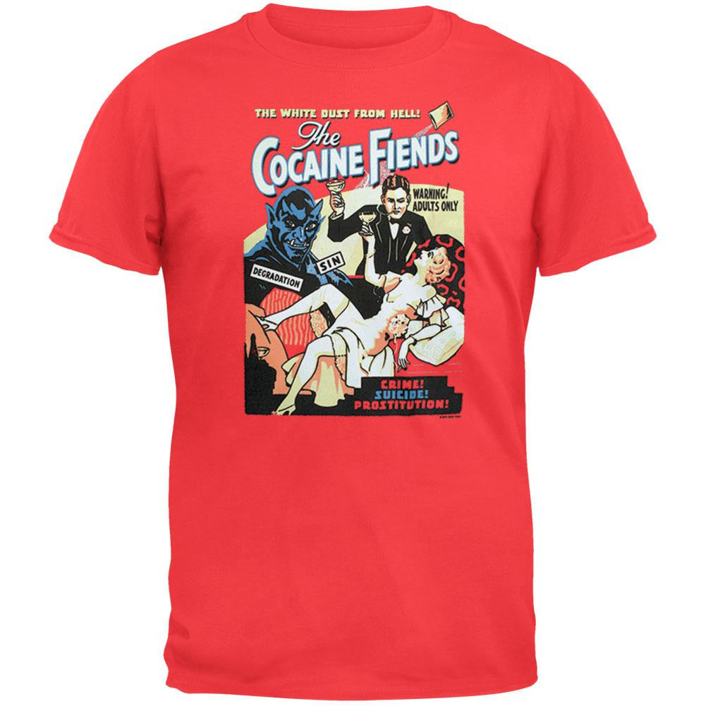 Cocaine Fiends - Poster Art T-Shirt Men's T-Shirts Cocaine Fiends 2XL Red