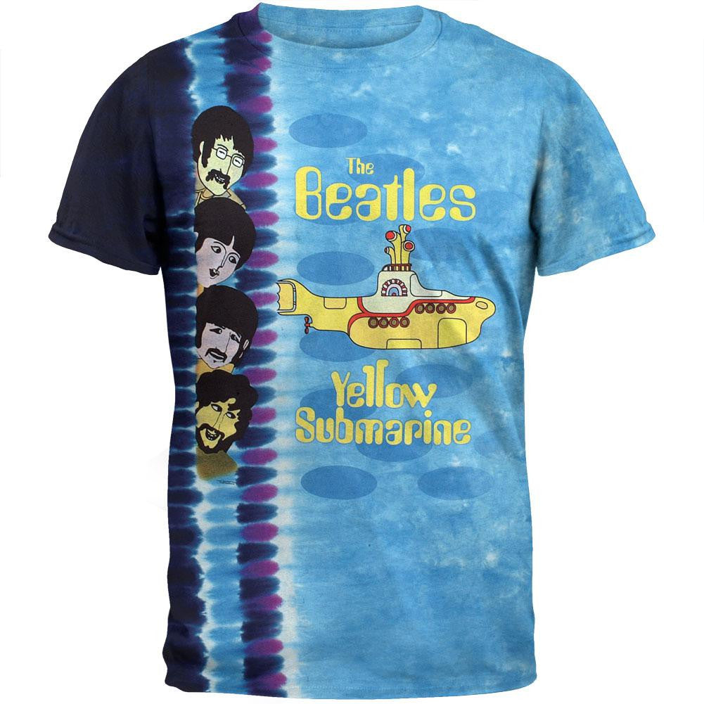 Beatles - Submarine Sidebar Tie Dye T-Shirt Men's T-Shirts The Beatles 2XL Blue