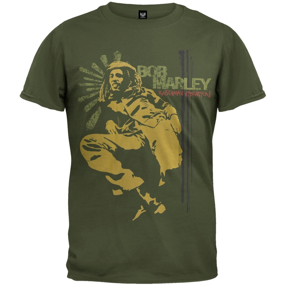 Bob Marley - Lounge T-Shirt Men's T-Shirts Bob Marley SM Olive