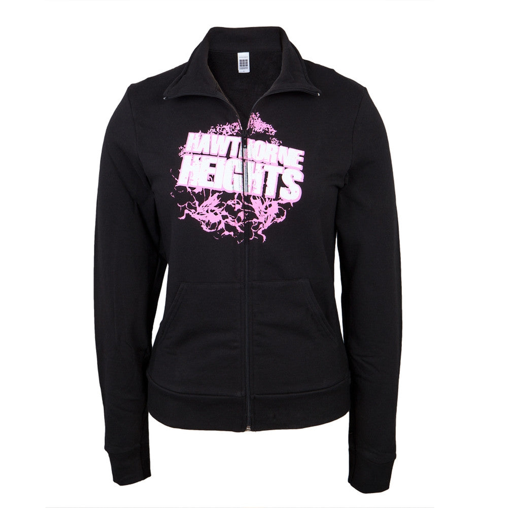 Hawthorne Heights - Dissolve Juniors Track Jacket Juniors Jackets Hawthorne Heights SM Black