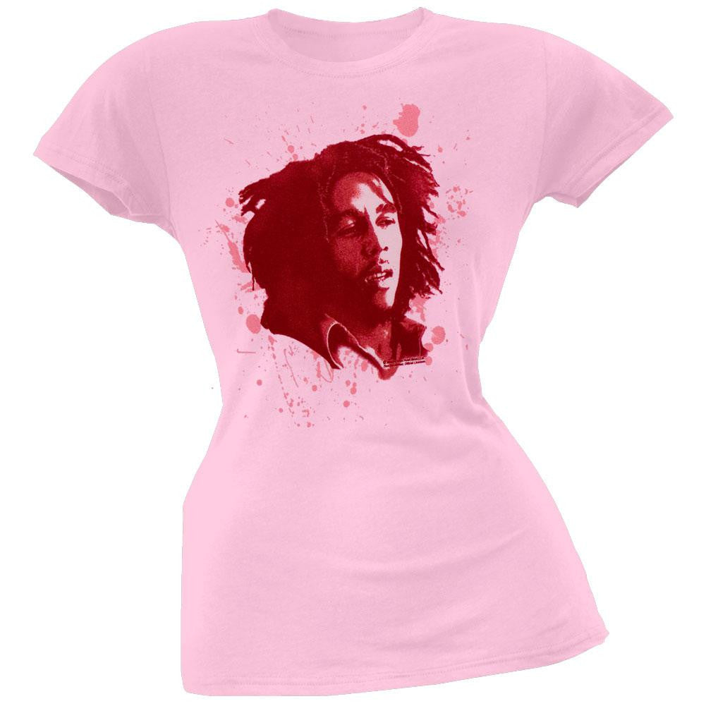 Bob Marley - Deep Vintage Juniors T-Shirt Juniors T-Shirts Bob Marley SM Light Pink