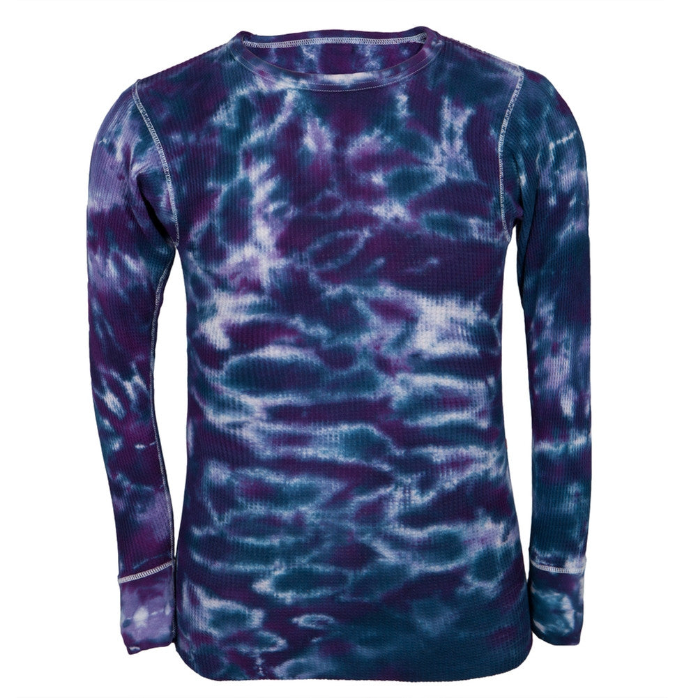 Purple Tie-Dye Adult Men's Thermal Undershirt Men's Sleepwear Old Glory