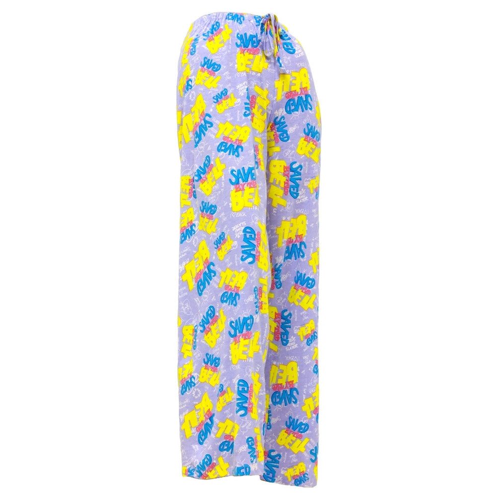 Saved By The Bell - Graffiti Juniors Sleep Pants Juniors Sleepwear Saved by the Bell SM Grey