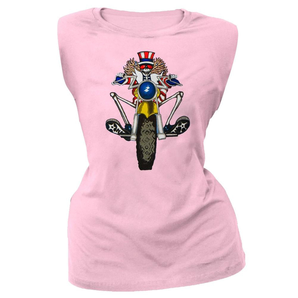 Grateful Dead - Psycle Sam Juniors Sleeveless T-Shirt Juniors T-Shirts Grateful Dead