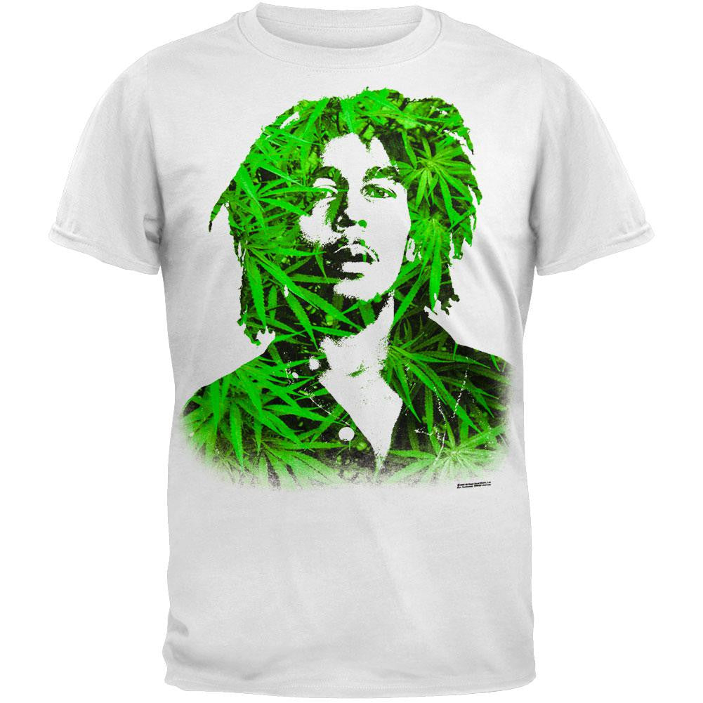 Bob Marley - Leaves T-Shirt Men's T-Shirts Bob Marley SM White