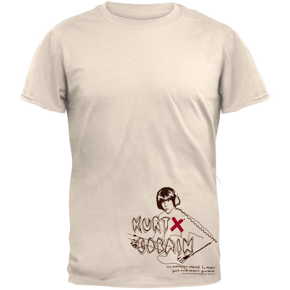 Kurt Cobain - Virgin Jagstang T-Shirt Men's T-Shirts Kurt Cobain SM Off-White