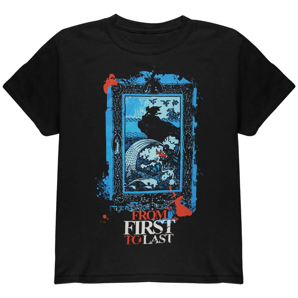 From First To Last - Sea Monster Youth T-Shirt Youth T-Shirts From First To Last MD Black