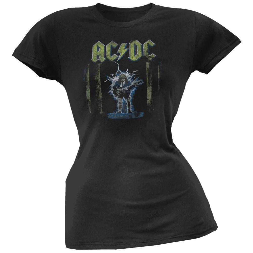 AC/DC - Who Made Who Juniors T-Shirt Juniors T-Shirts AC/DC SM Black
