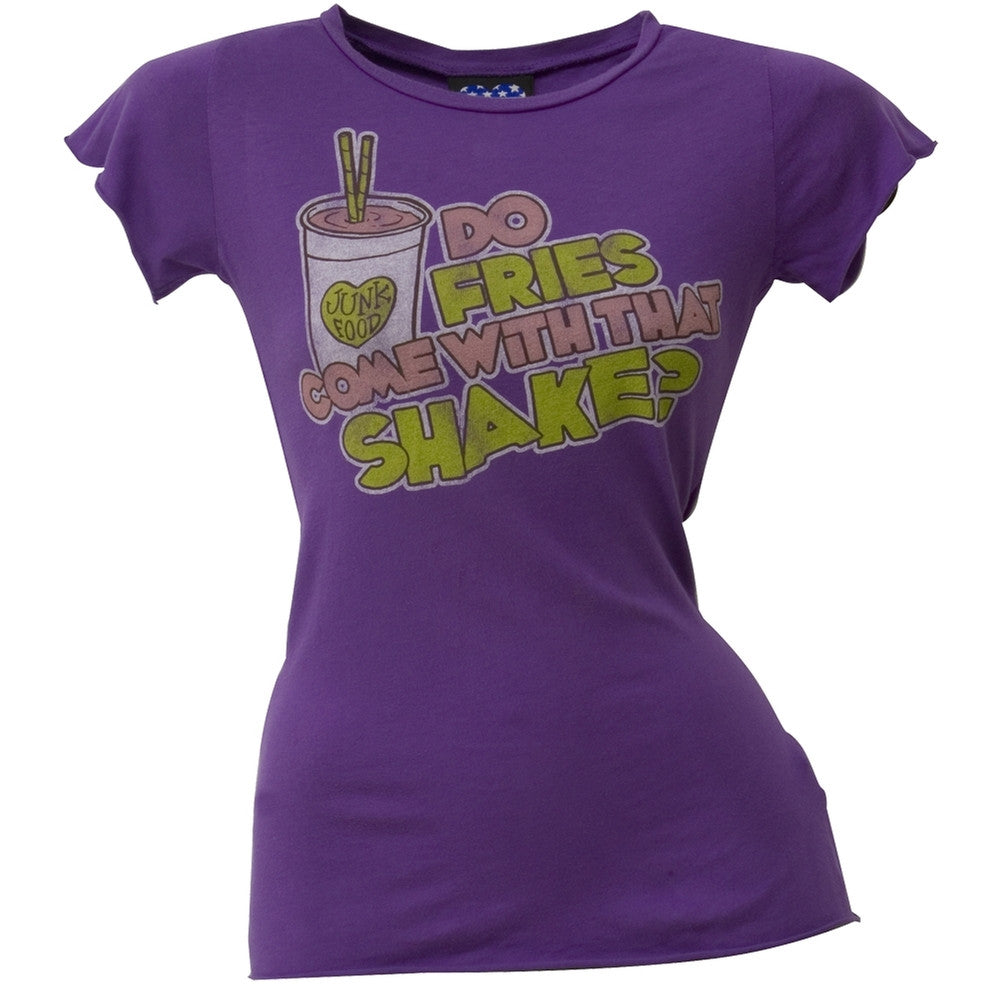 Do Fries Purple Juniors T-Shirt Juniors T-Shirts Old Glory LG Purple