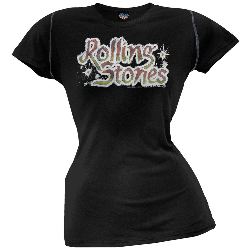 Rolling Stones - Tattoo You Juniors Black T-Shirt Juniors T-Shirts Rolling Stones LG Black