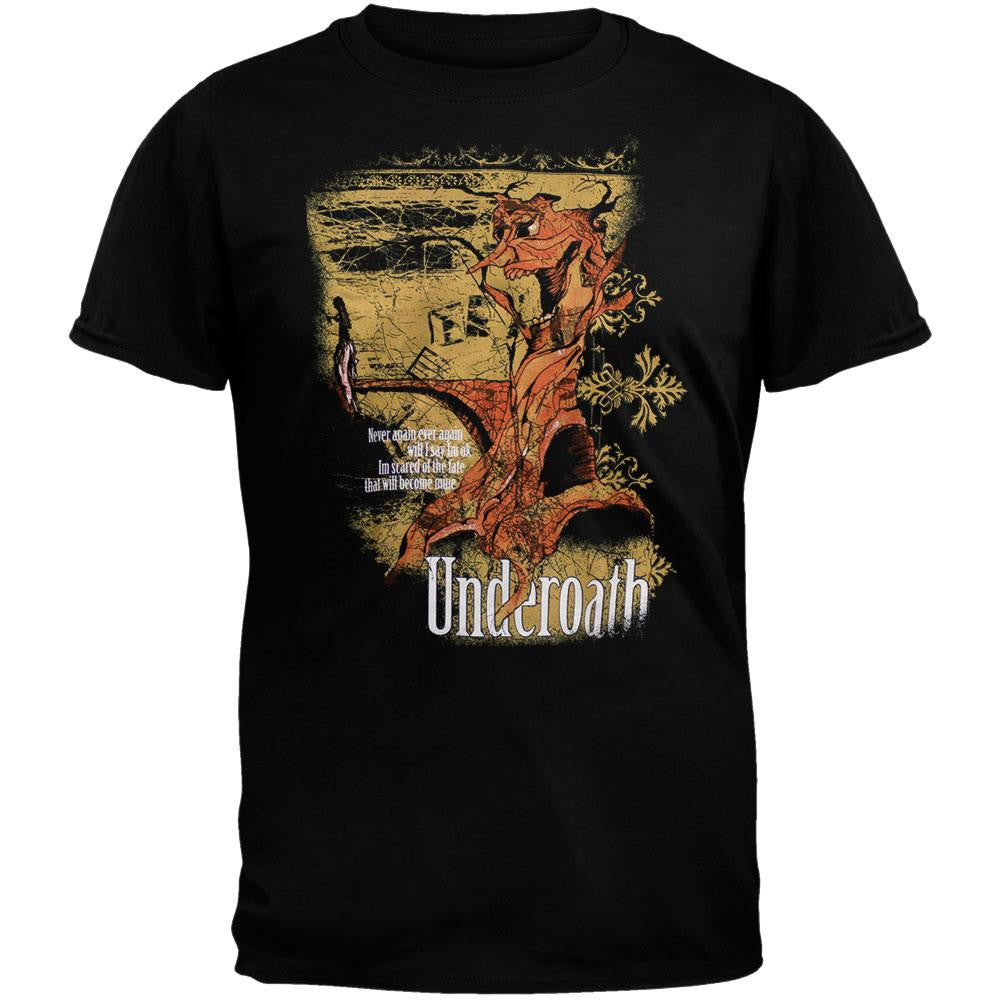 Underoath - Never Again T-Shirt Youth T-Shirts Underoath Youth Medium Black